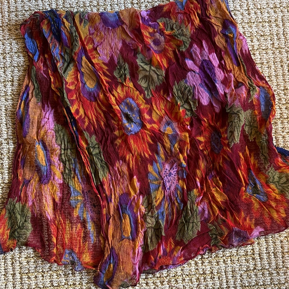 Floral Patterned Scarf